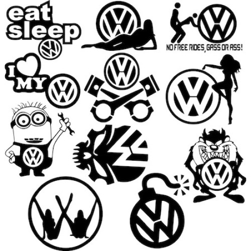 OFERTA LIMITATA Set 11 stickere VW OFERTA LIMITATA Set 11 stickere VW